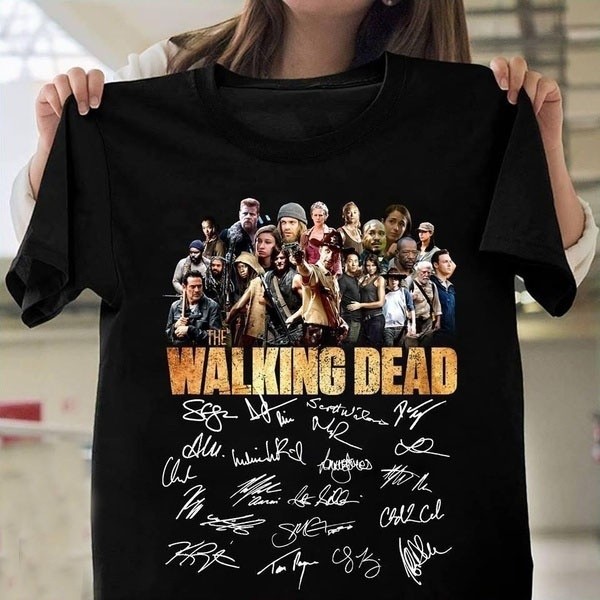 The Walking Dead Signature Lovers Black Men Women T Shirt