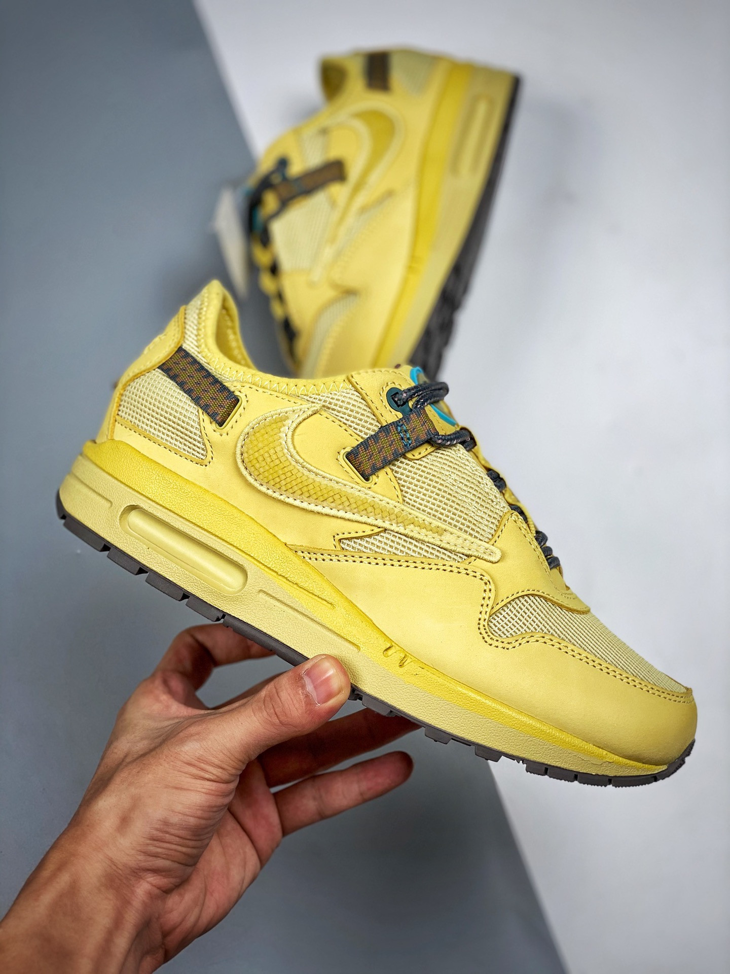 Travis Scott x Nike Air Max 1 Saturn GoldTea Tree Mist-Tent DO9392-700 For Sale