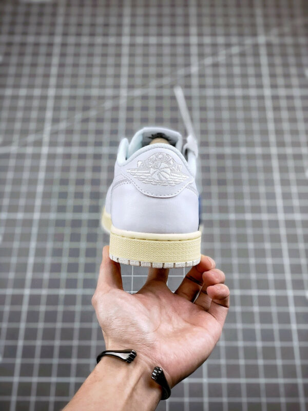 Travis Scott x fragment x Air Jordan 1 Low OG White Blue Sail For Sale