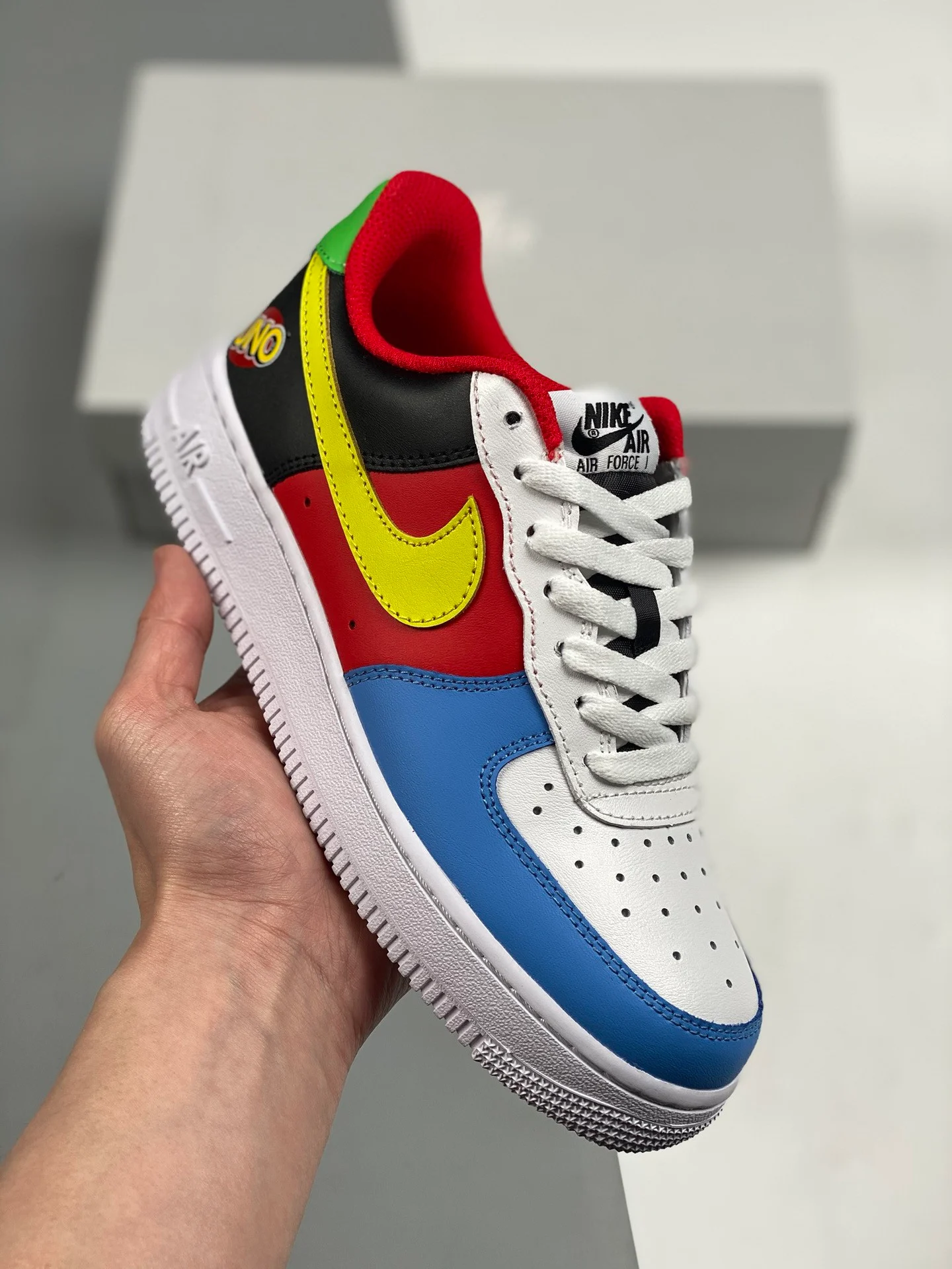 UNO x Nike Air Force 1 Low White Yellow Zest-University Red For Sale