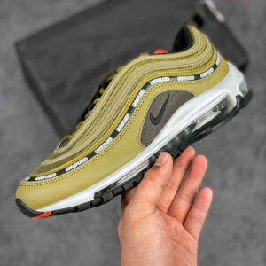 Undefeated x Nike Air Max 97 Militia Green Black-Orange Blaze-White For Sale