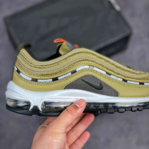 Undefeated x Nike Air Max 97 Militia Green Black-Orange Blaze-White For Sale