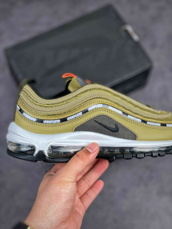 Undefeated x Nike Air Max 97 Militia Green Black-Orange Blaze-White For Sale