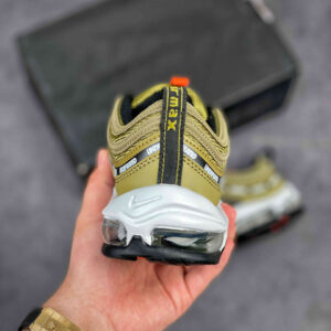 Undefeated x Nike Air Max 97 Militia Green Black-Orange Blaze-White For Sale