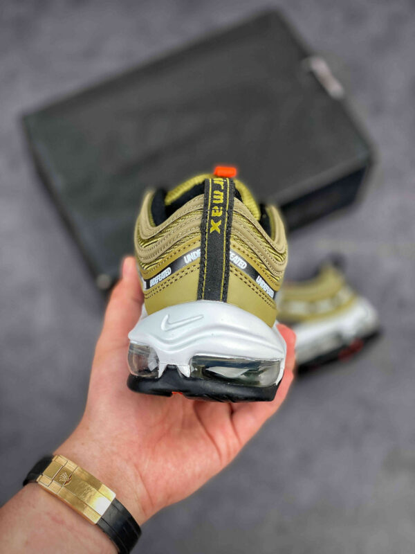 Undefeated x Nike Air Max 97 Militia Green Black-Orange Blaze-White For Sale