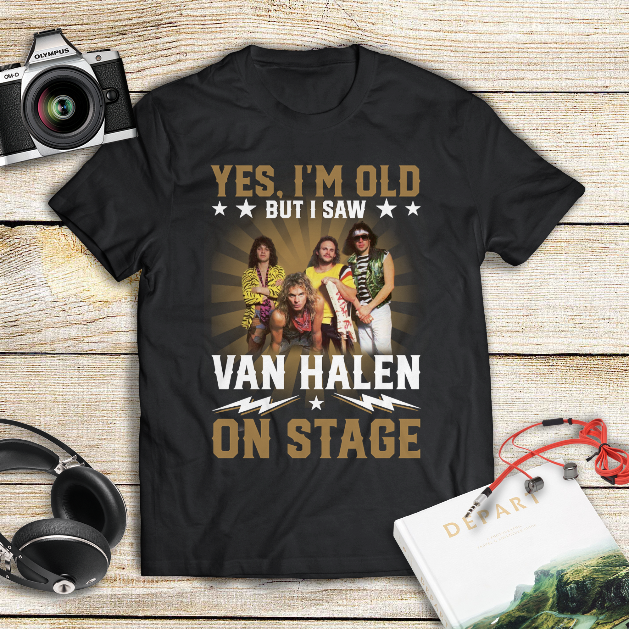 Yes Im Old But I Saw Van Halen On Stage .Png T Shirt