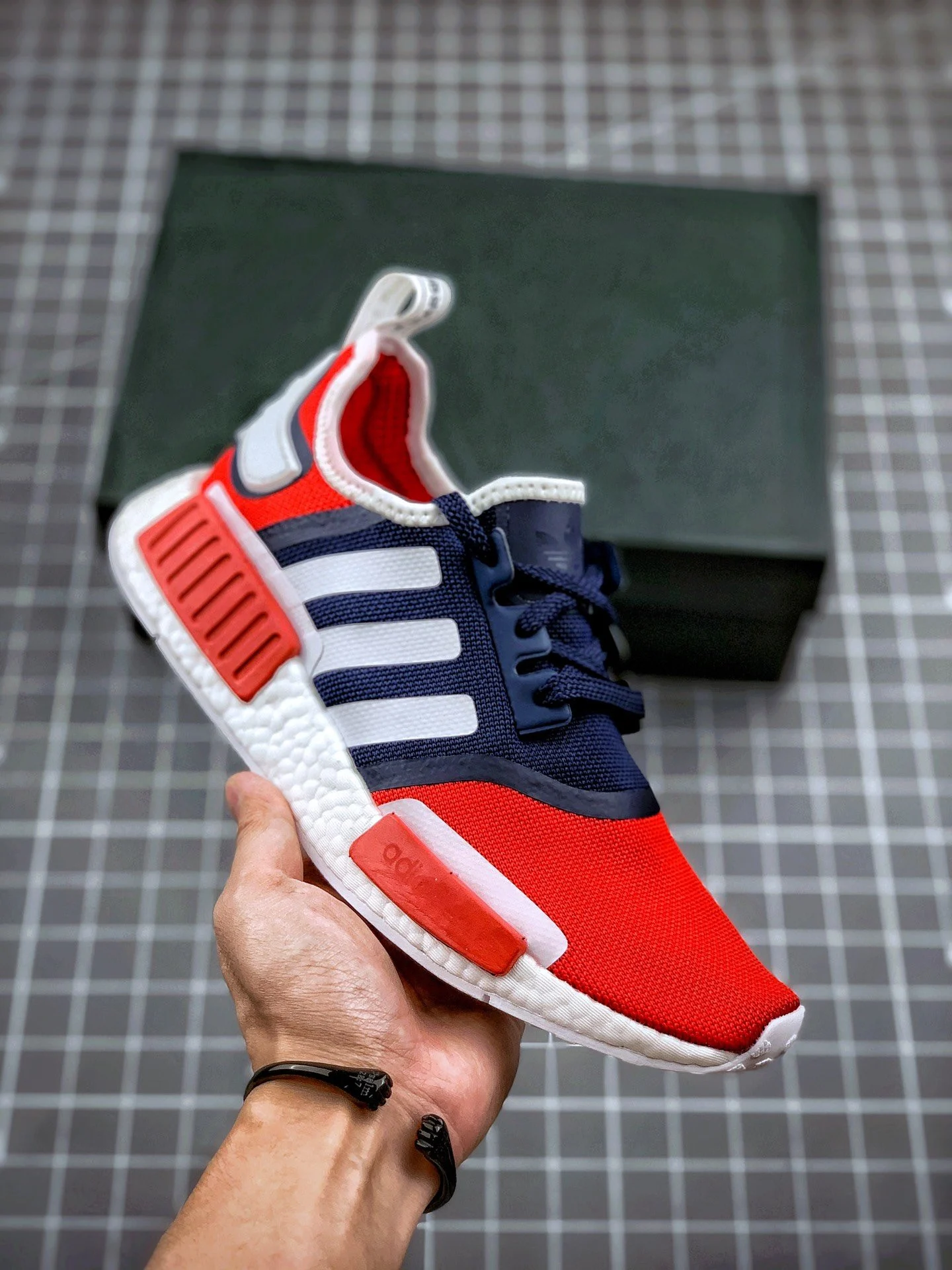 Adidas NMD R1 Collegiate Navy Scarlet-Cloud White For Sale