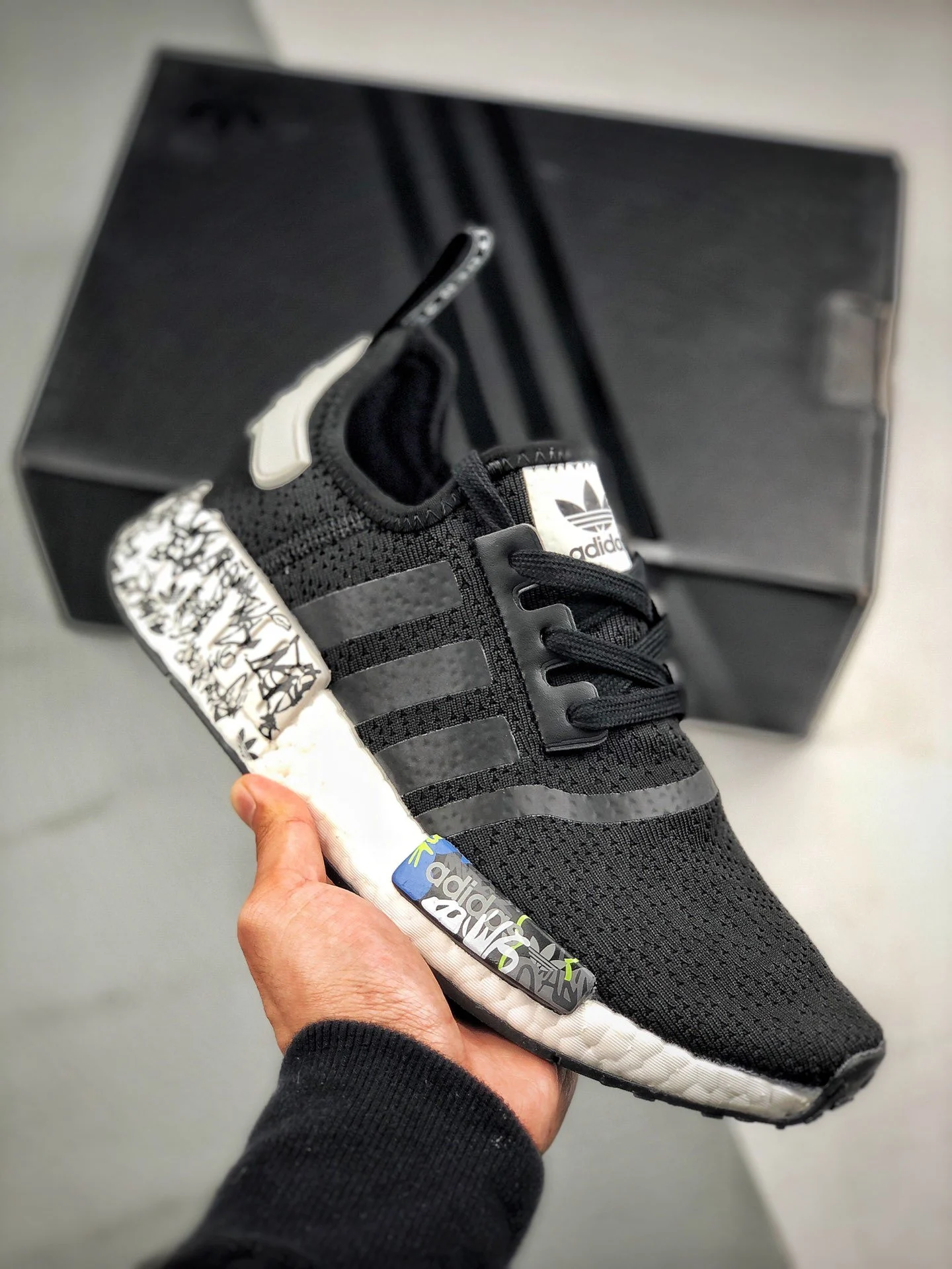 Adidas NMD R1 V2 Black White EH0779 For Sale