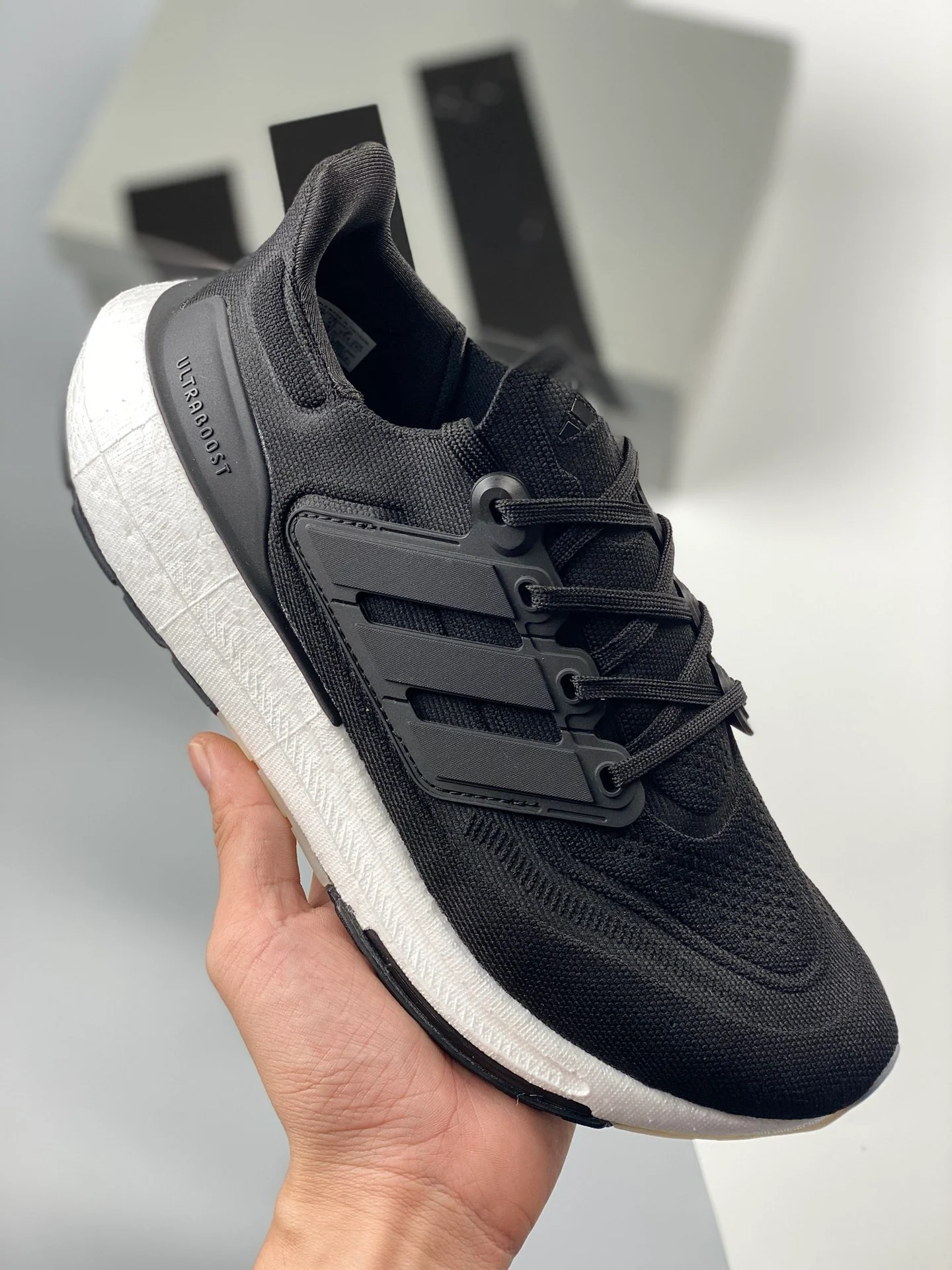 Adidas Ultra Boost Light Core Black White GY9351 For Sale