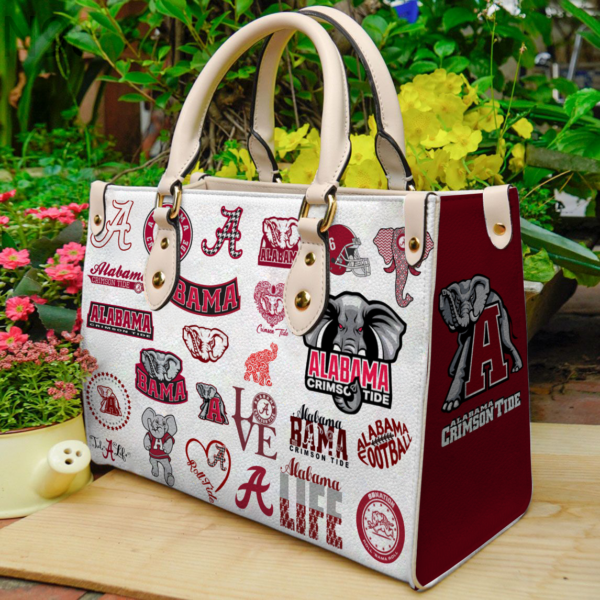 Alabama Crimson Tide Lover Women Leather Hand Bag