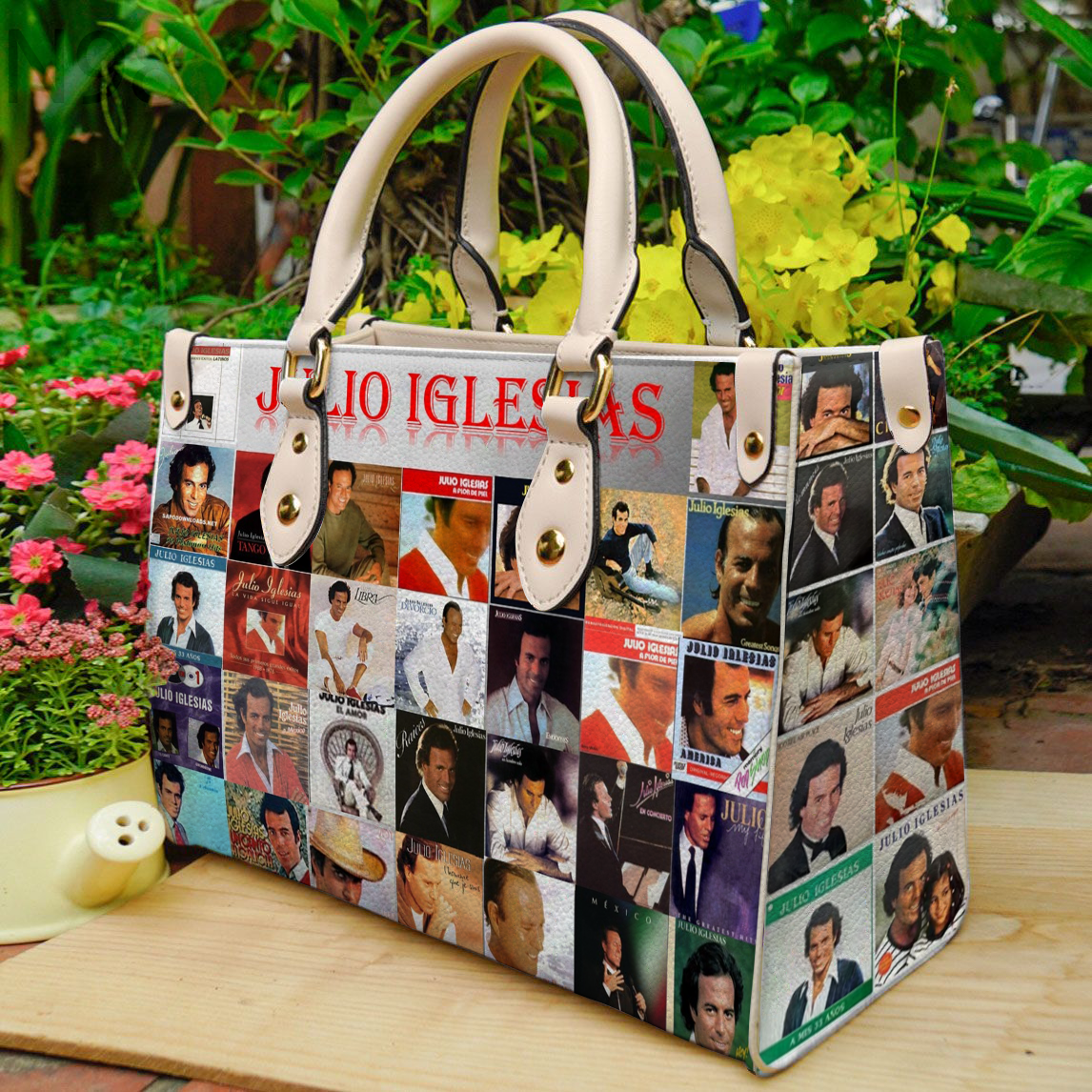 Julio Iglesias Lover Women Leather Hand Bag